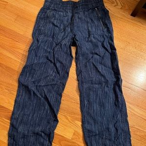 Athleta linen pants blue size 14 excellent condition